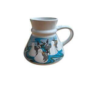 Vintage Otagiri Coastal Seagulls Travel Mug Wide Base No Spill Tom Taylor Coffee